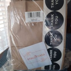 Kraft Brown "THANK YOU " bag Set 100pcs