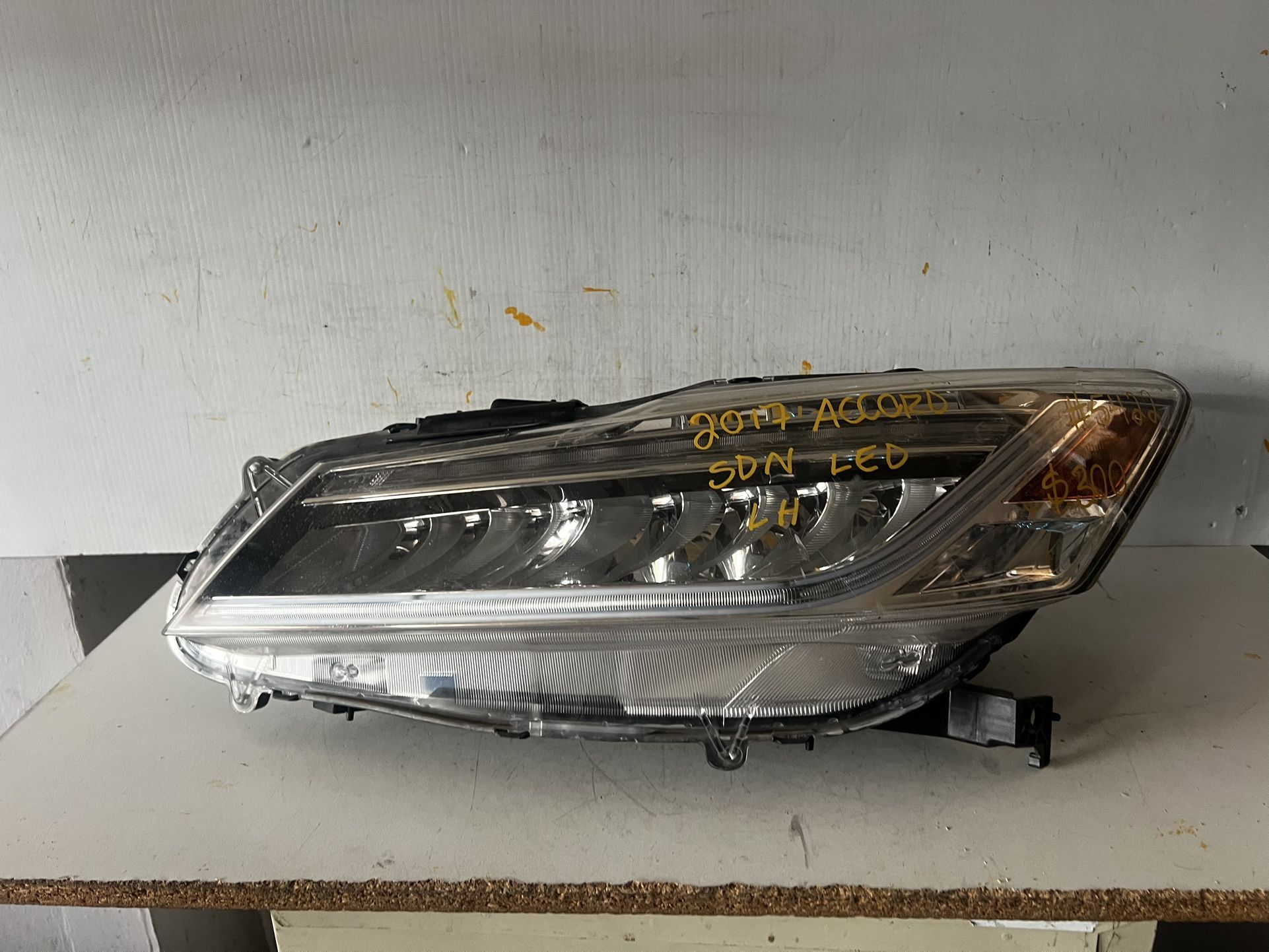 2017 HONDA ACCORD LEFT HEADLIGHT SEDAN LED 