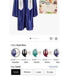 Preschool Graduation Cap Gown Stole Package with Tassel.
