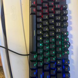 Blue Key Keyboard And Mouse Set