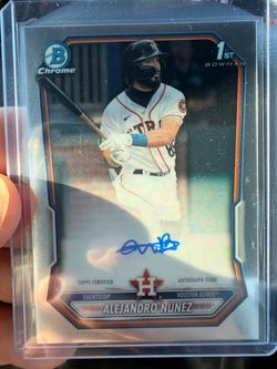 Alejandro Nunez Bowman Chrome 1st Auto Card