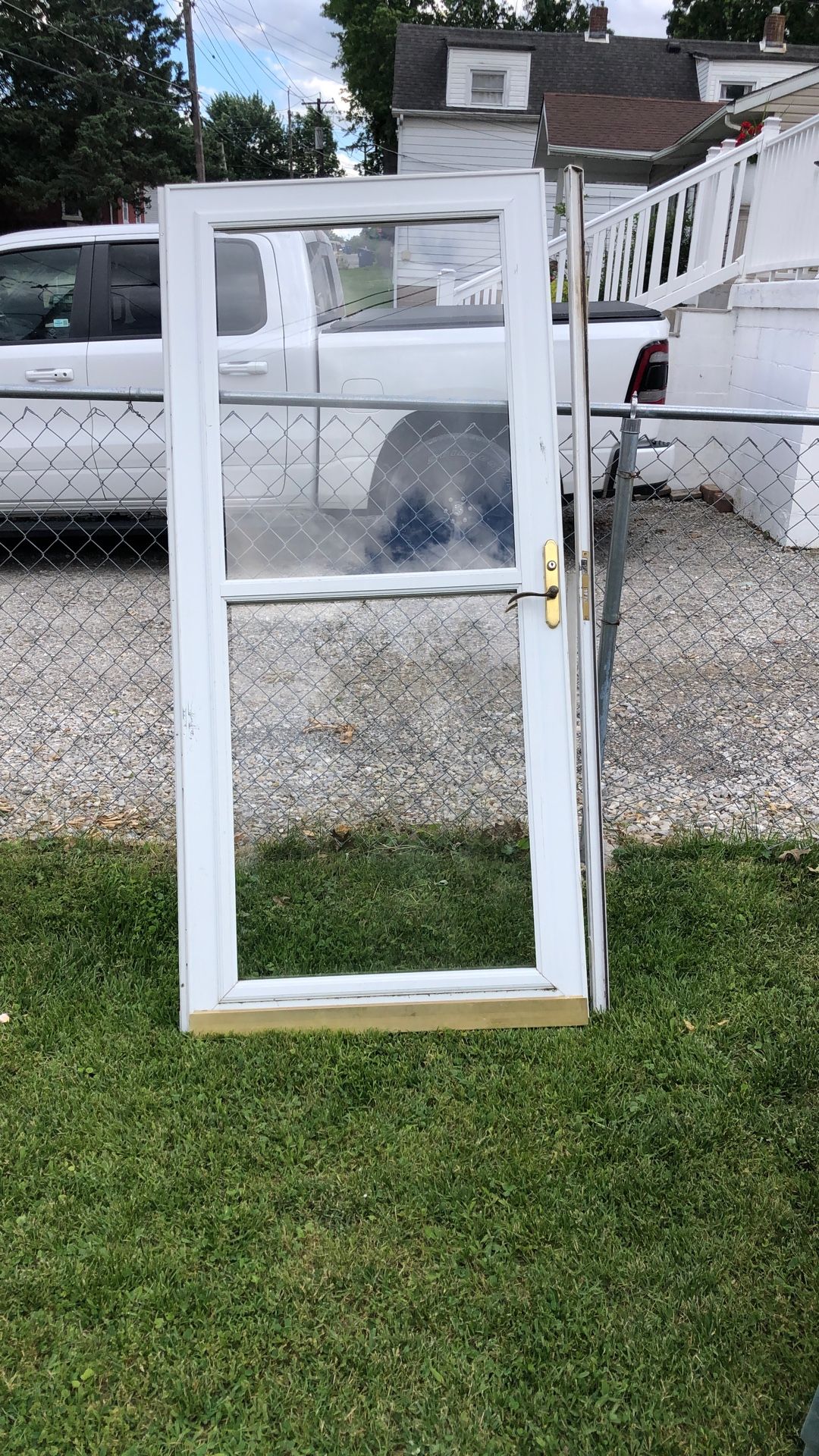 Strom Door Glas With Frem Wery Good 100$. 36”x80”