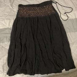 Sequin Black Skirt 