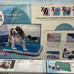 Piddle Place - Pet Relief System with 2 replacement turf pads