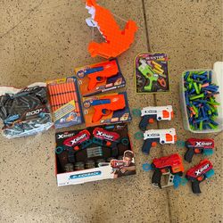 Nerf/ X-Shot foam dart pistols and foam darts