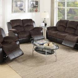 Sofa, Love Seat + Chair