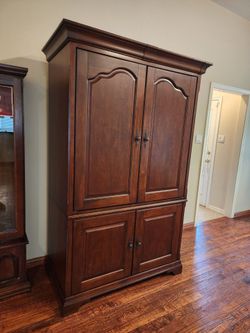 Massive Solid Wood Entertainment Center / Armoire - Excellent Condition