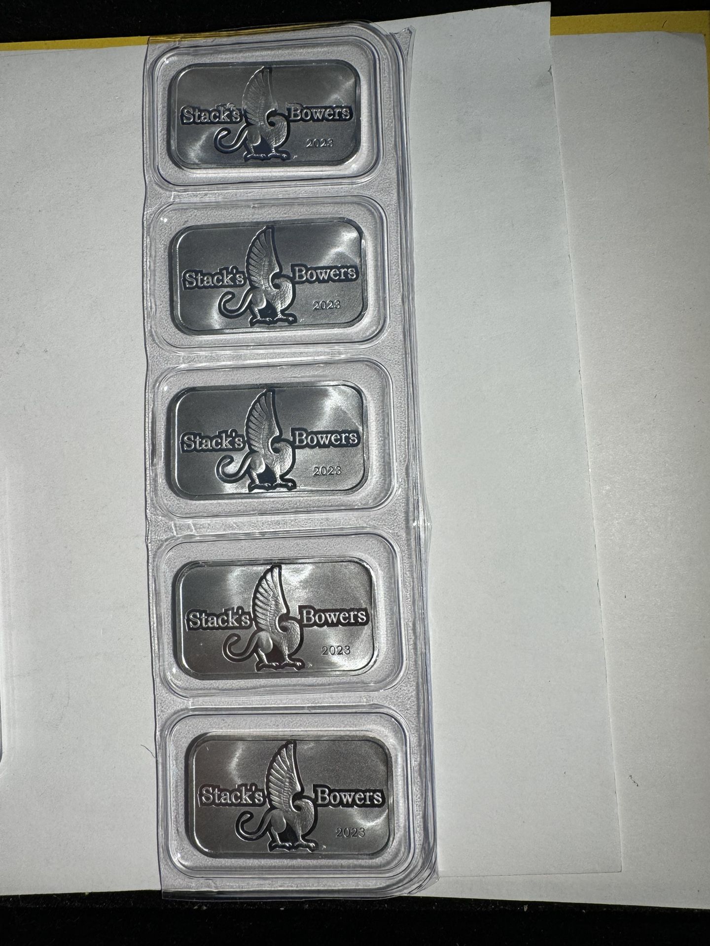 5 (1oz) Silver Bars 
