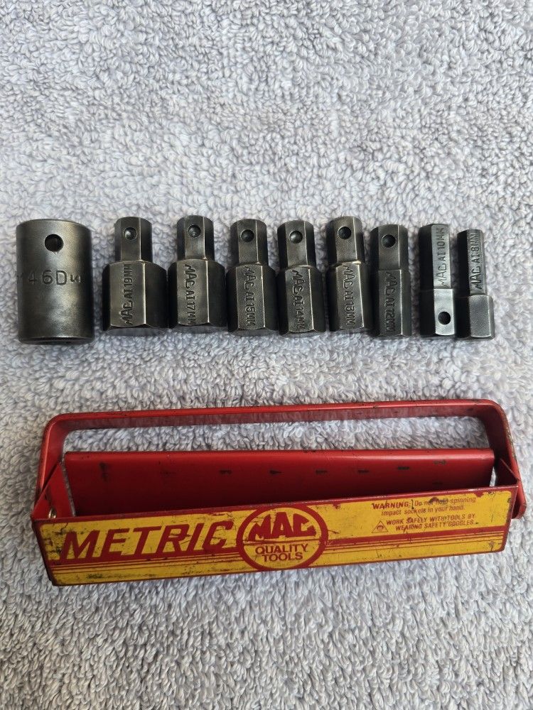 MAC TOOL 9pc HEAVY DUTY ALLEN METRIC SOCKET SET VT31Y 1/2'' drive- Read description