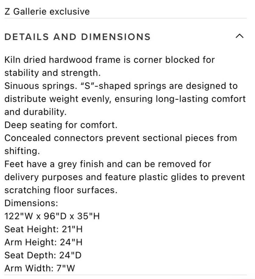 Zgallerie Del Mar Daybed Sectional 2 PC for Sale in Phoenix, AZ