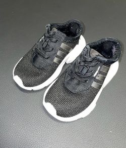 Adidas: Toddler/Baby Black & White Ortholite Shoes (5K)