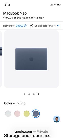 MacBook Neo Indigo