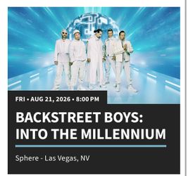 Backstreets Boys - 4 Sphere Concert Tickets