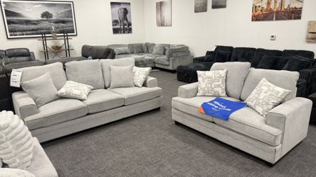 Light Gray Sofa And Loveseat