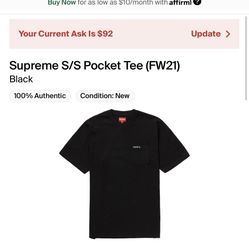 Black Supreme Tee XL
