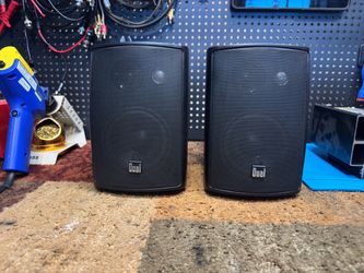 Dual Electronics LU43PB 4 Inch 3-WAY Bookshelf Indoor outdoor Speakers