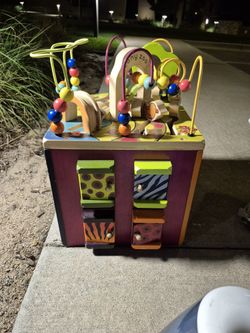 B. Zany Zoo Wooden Activity Cube 