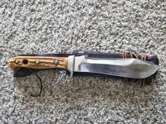 Vintage German Puma 6377 White Hunter Outdoor Tool with Stag Handle trade for metal dector