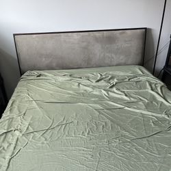 Queen  Padded Platform Bed frame