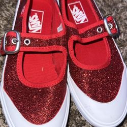 Sparkly Red Maryjane Vans 