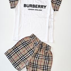 Newborn and Toddler’s Burberry Shorts Set 