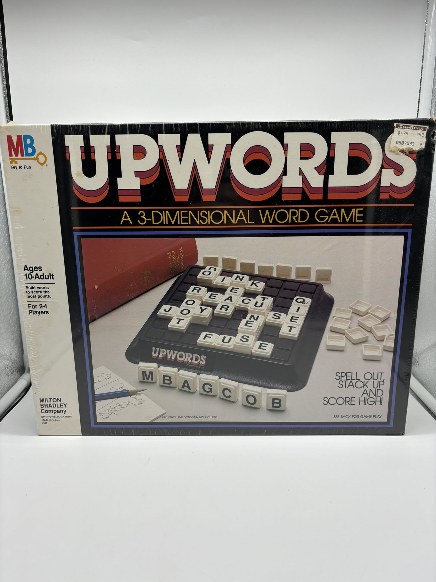 UPWords Board Game 1988 3-Dimensional Milton Bradley Factory Sealed Vintage 