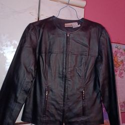 Pure Black Leather Jacket 