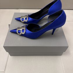 Blue Knife Leather Pumps Balenciaga Atlanta Pickup Today