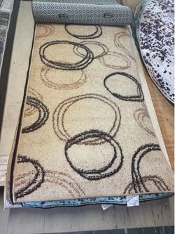 Abstract area rug runner new