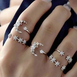 Flower Knuckle Wedding Finger Rings  *See My Other 800 items*