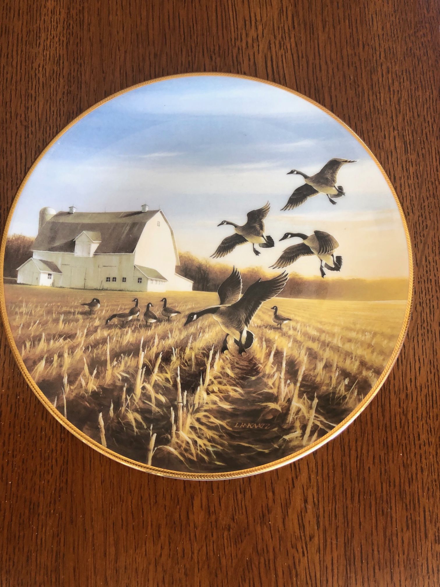 Collector Plate Canadian Geese in the Autumn Field by Ducks Unlimited