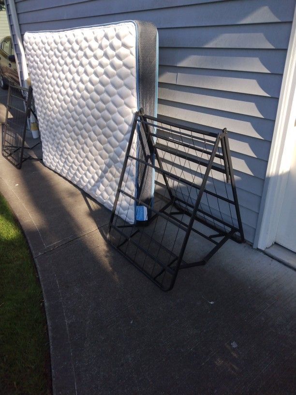 Bed Frame And Bed (Hardly Used)
