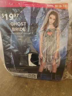 Girls Ghost Bride Halloween Costume