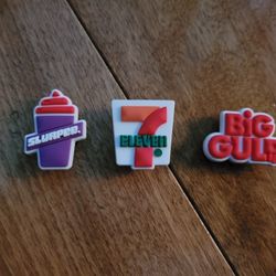 Lot Of 3 Seven Eleven Shoe Charms 