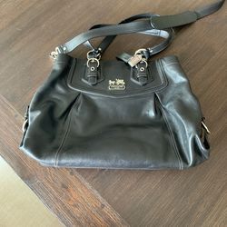 Coach Black Leather Handbag