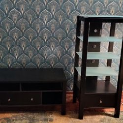 Entertainment Center And Shelf 