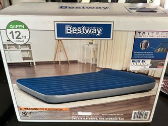 Bestway QUEEN 12”in Height Built In Pump Air Mattress