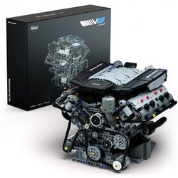 Nifeliz V8 Engine Building Set, Exclusive Advanced Collector's Engine Model, Physical Science Experiment Toy for Adults, Home or Office Décor (2725 PC