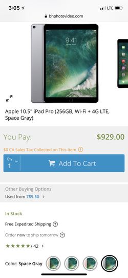 iPad Pro 10.5-inch WiFi + cellular