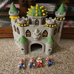 Bowser's Castle With Mario Figures