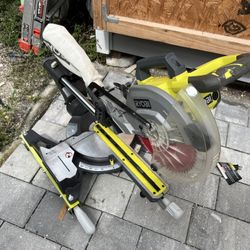 Ryobi 10” Table Saw, 10” Miter Saw With Stand 