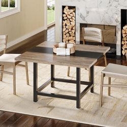 Square Dining Table, Farmhouse 39"x 39"x 29" Kitchen Table for 4