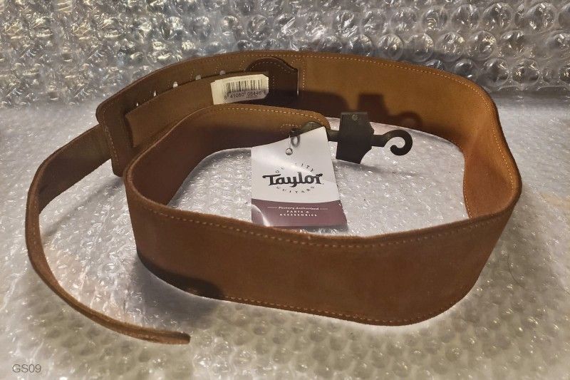 Taylor Embroidered Chocolate Suede Guitar Strap (GS09)
