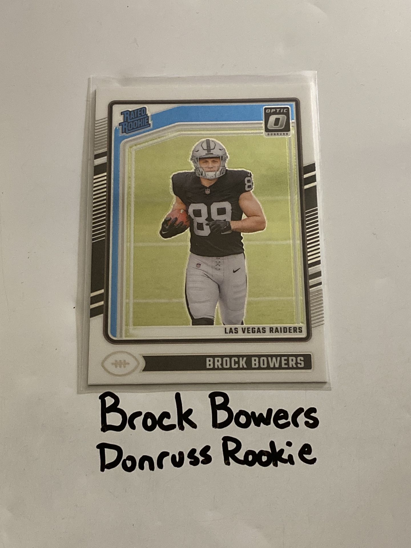 Brock Bowers Las Vegas Raiders All-Pro TE Donruss Rookie Card.