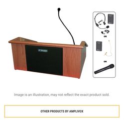 podium y amplificador 