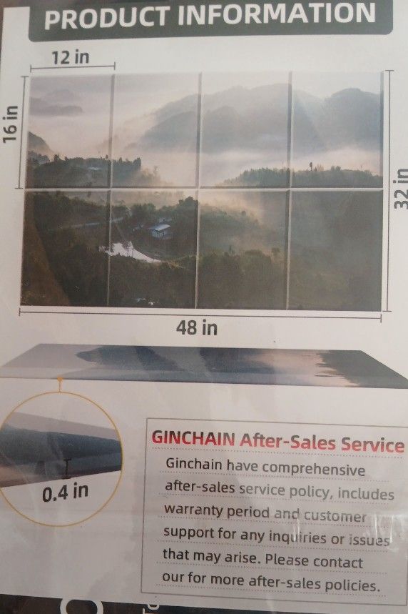 Ginchain Art Acoustic Panels Soundproof Wall Panels, 48 X 32" $25