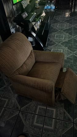 Brown Fabric Upholstered Armchair for kids