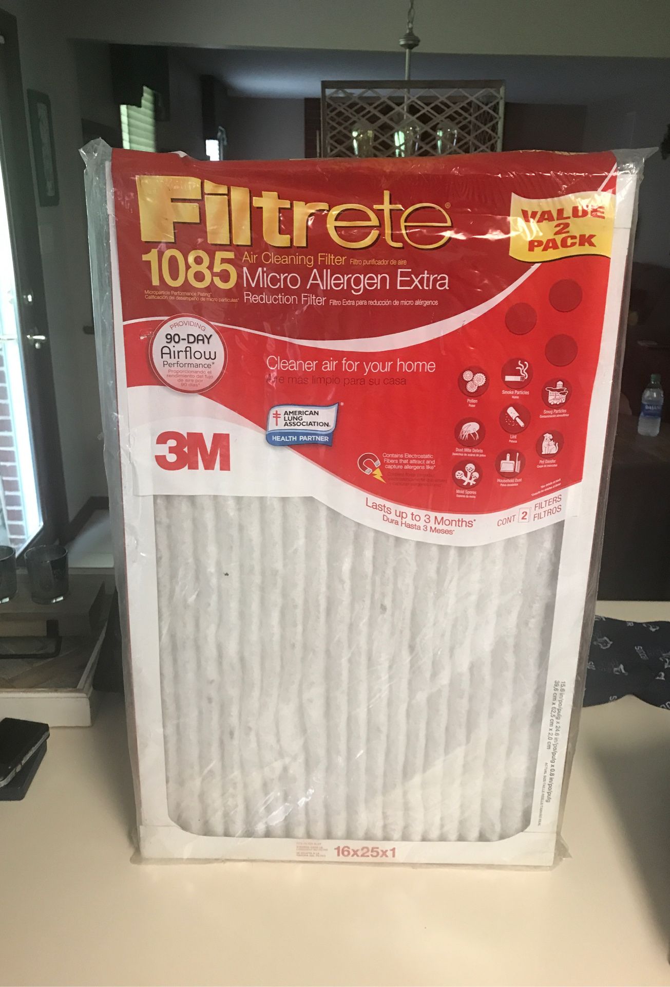 3M Furnace filters 2 pack unopened. 16x25x1