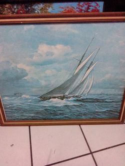 Sailboat painting