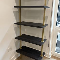 Modern Open Wall Bookcase with 5 Shelves